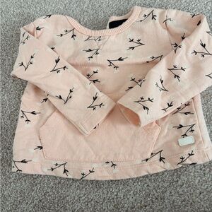 Baby/Toddler Pink Floral Long-Sleeve Sweater